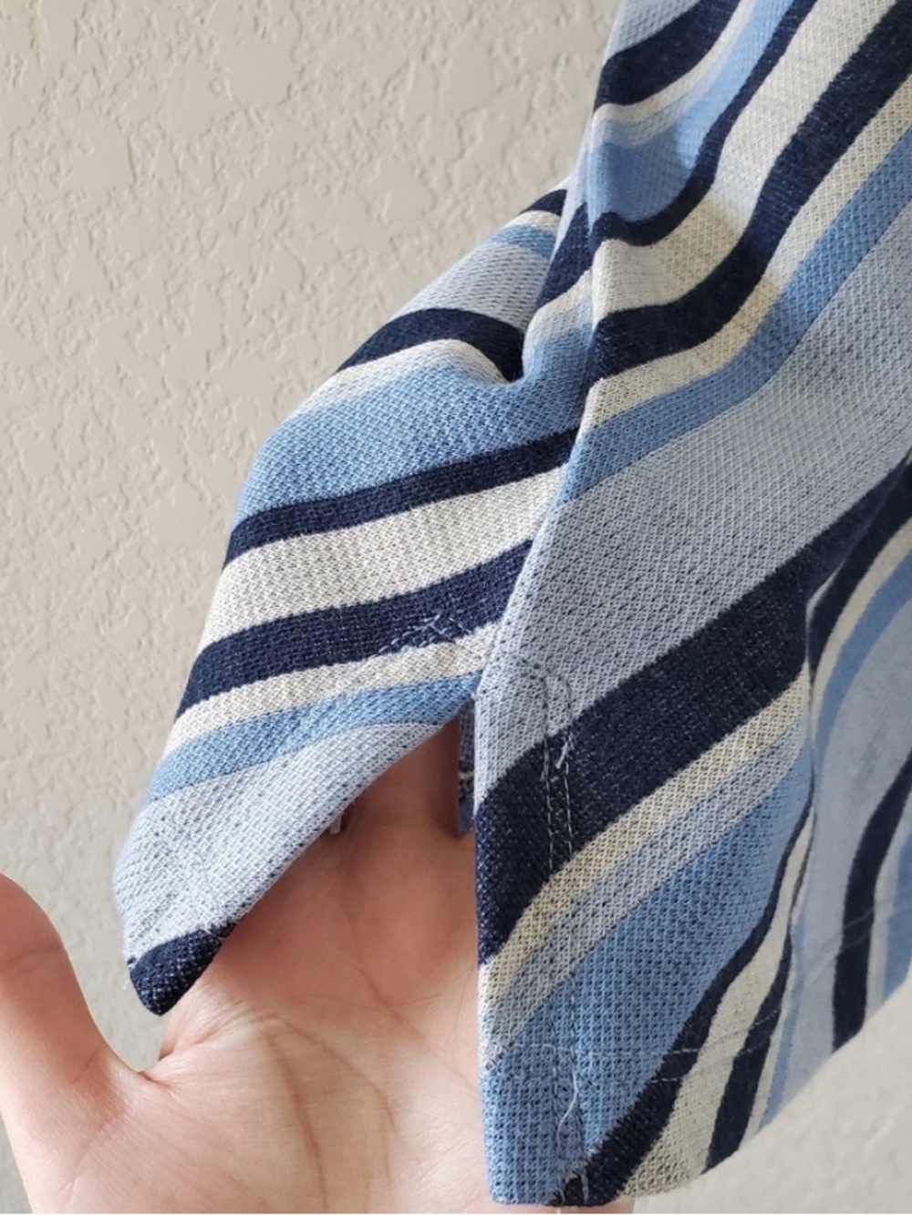 3 for $50 Free People Light Blue & Navy Striped Racerback Tank - Picture 2 of 7